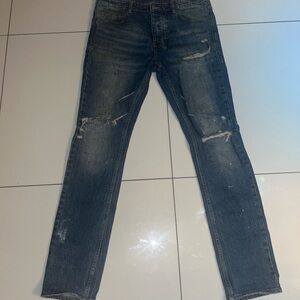 Ksubi Chitch Odyssey Denim Men's Distressed Blue Jeans Size 34